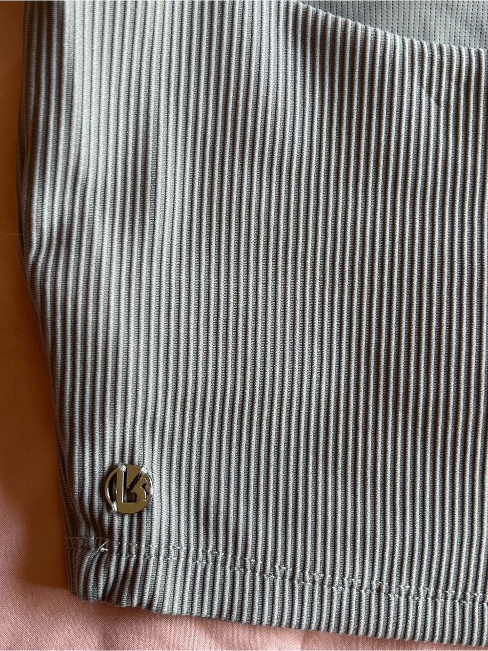 BuffBunny Gray Ribbed Double-Strap Tank - Picture 3 of 4